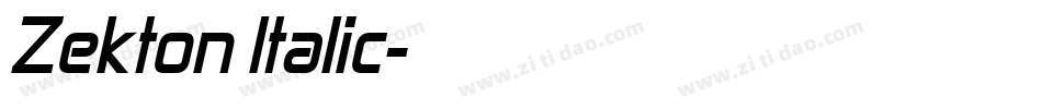 Zekton Italic字体转换